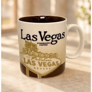 Starbucks Las Vegas Global Icon Collector Series 2012 Coffee Mug 16oz Brown